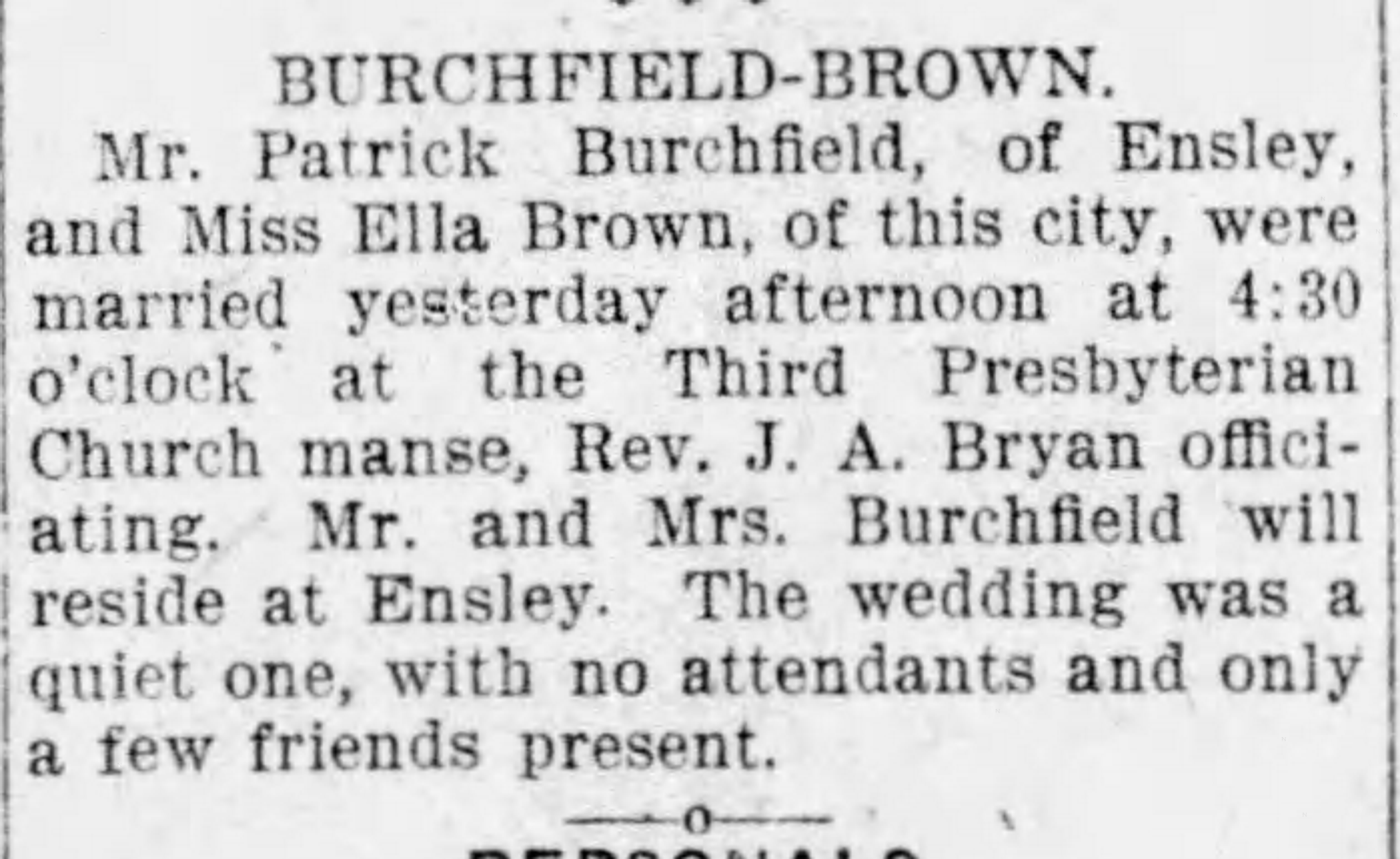 Patrick Burchfield-Ella Brown